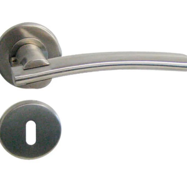 Kruk inox met rozet en sleutelplaat