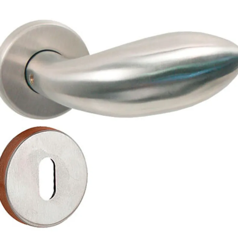 Kruk inox met rozet en sleutelplaat