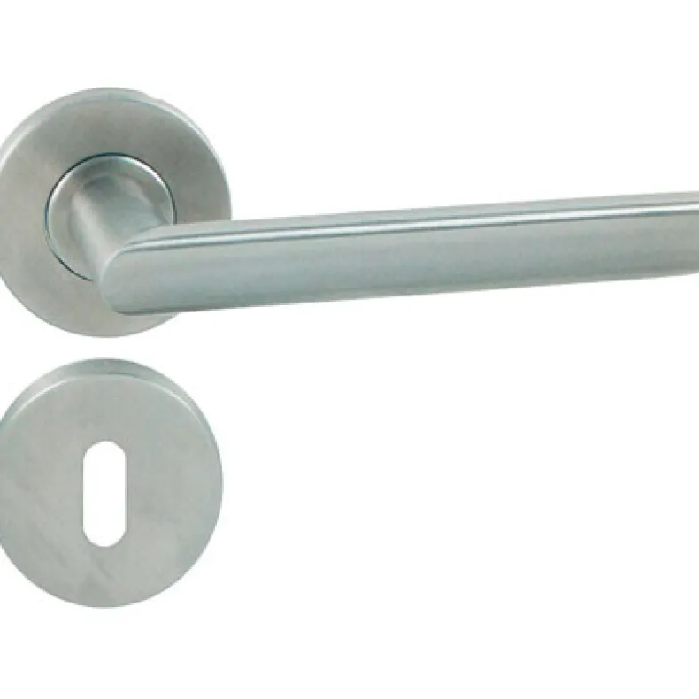 Kruk inox met rozet en sleutelplaat