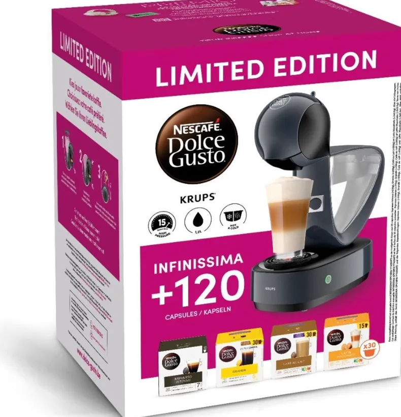 Krups Koffiemachine Dolce Gusto Infinissima + 120 Capsules