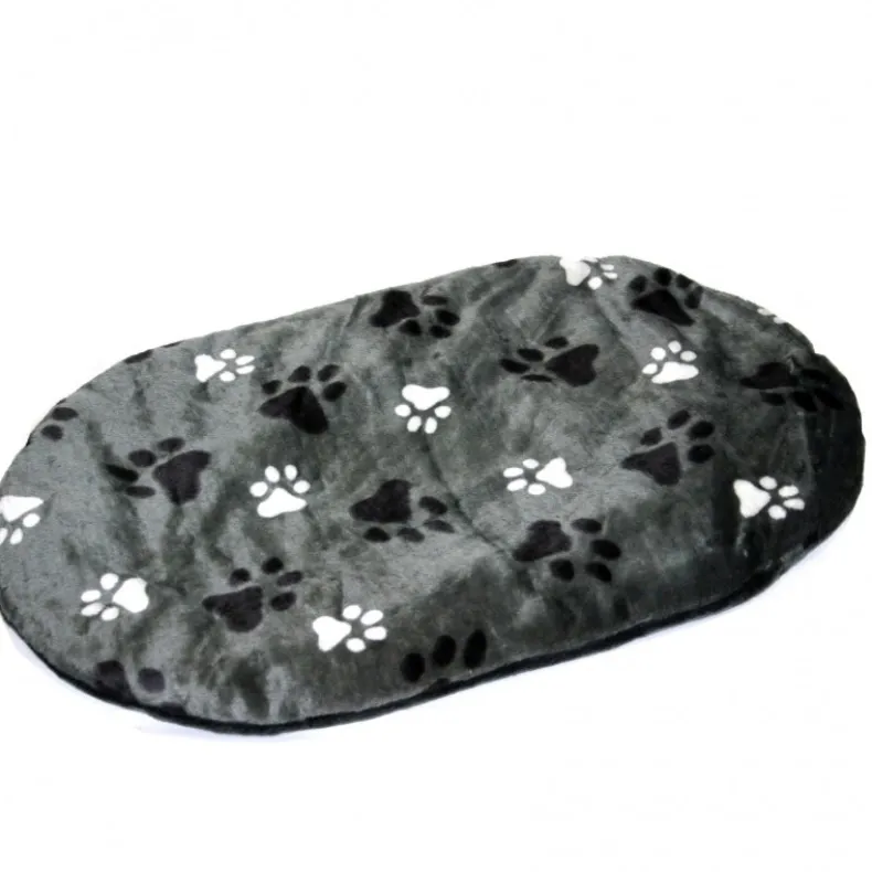 Kussen ovaal grijs voetprint 54 x 35 x 5 cm