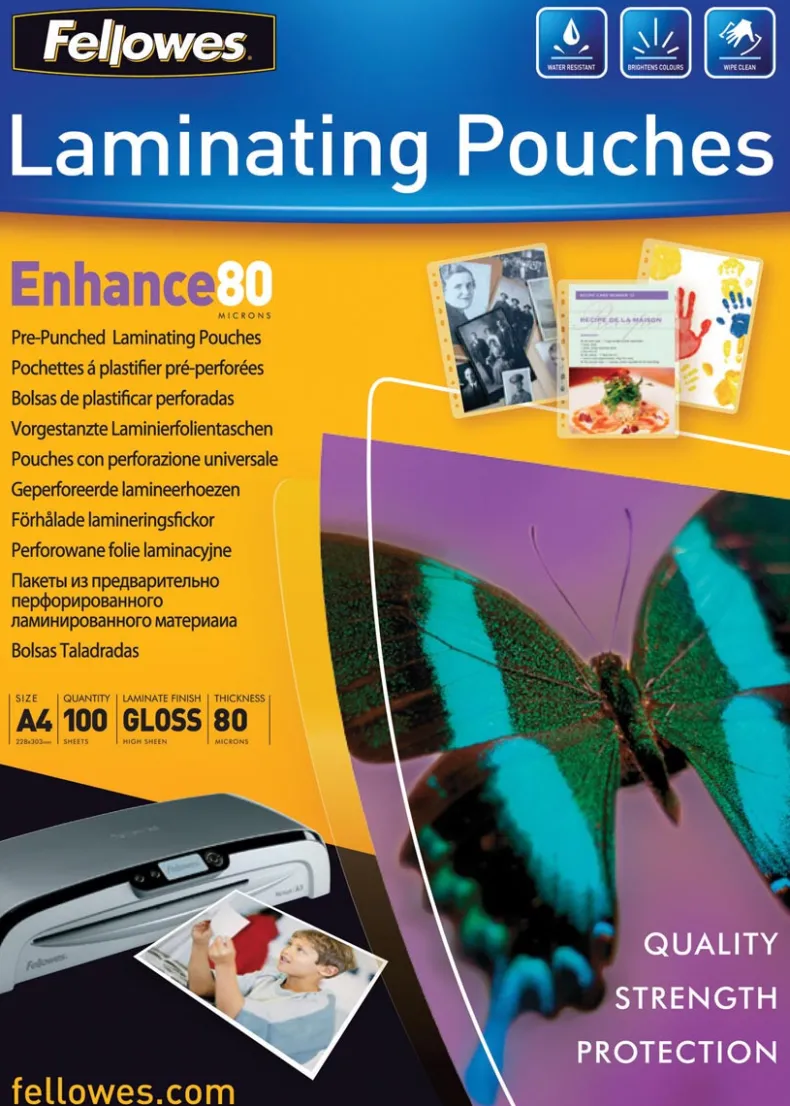 Lamineerhoezen A4 80 micron 100 stuks geperforeerd