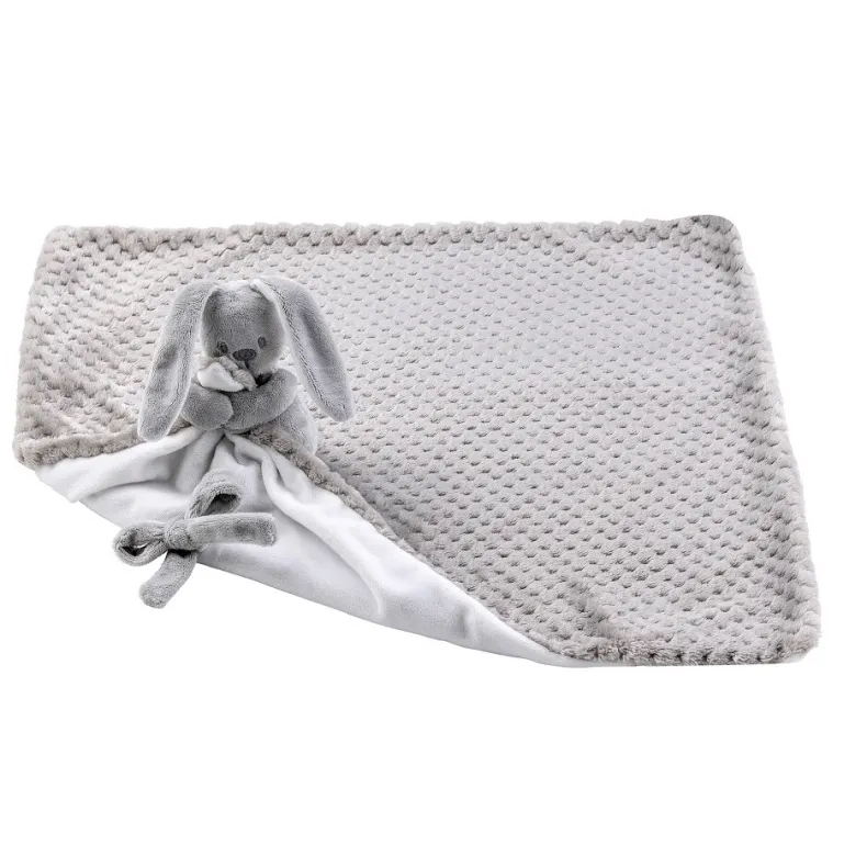 Lapidou Doudou Deken Grijs/Wit 50x50 cm
