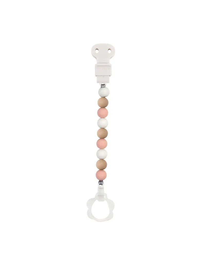 Lapidou fopspeenketting Roze-Wit-Beige