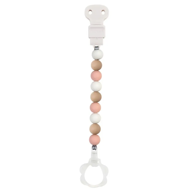 Lapidou fopspeenketting Roze-Wit-Beige