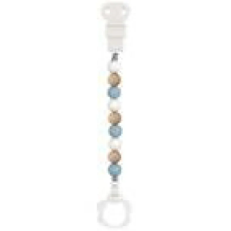 Lapidou fopspeenketting Blauw-Wit-Beige