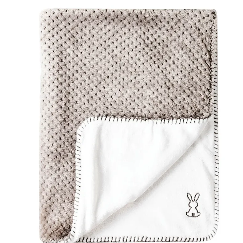 Lapidou Plaid Grijs/Wit 75x100 cm