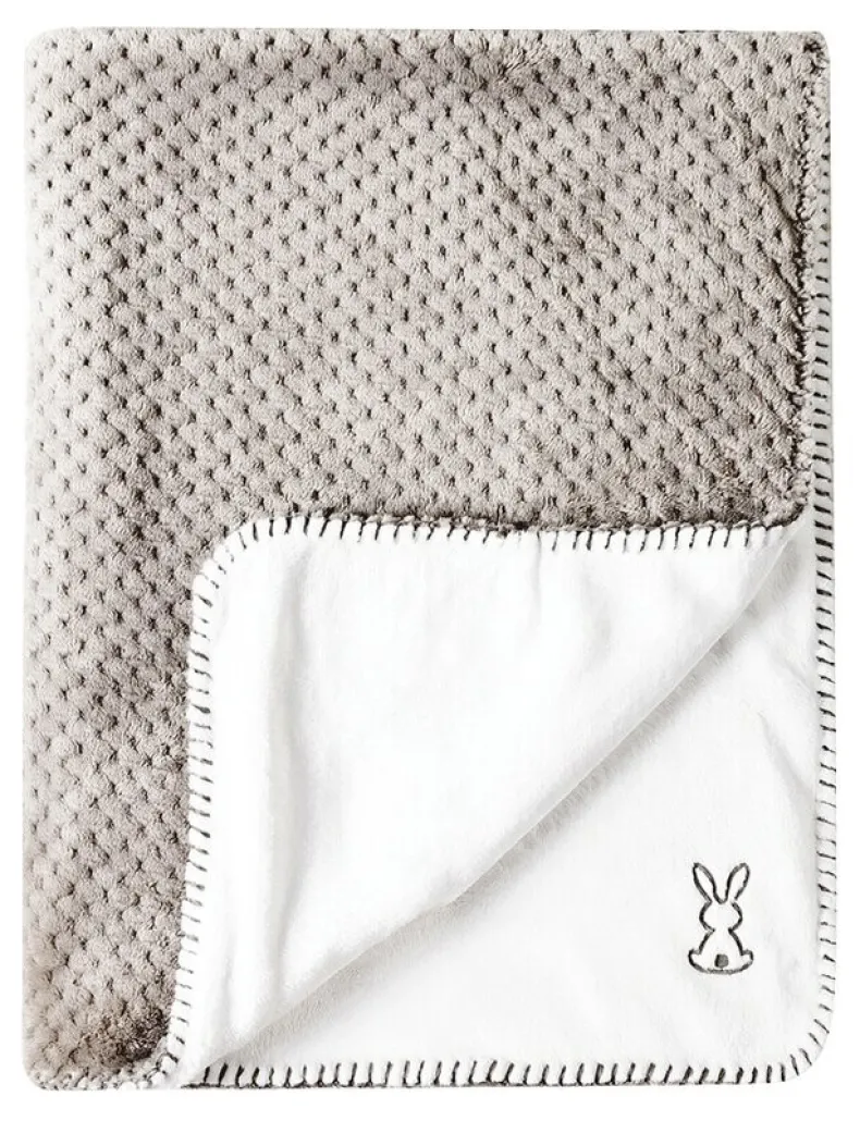 Lapidou Plaid Grijs/Wit 75x100 cm