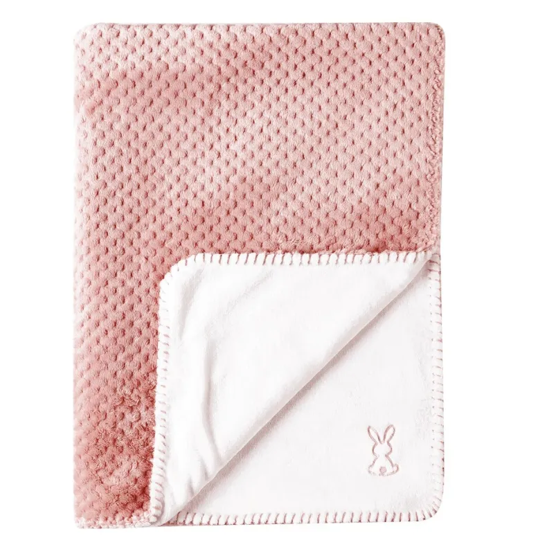 Lapidou Plaid Oud roze/Wit 75x100 cm