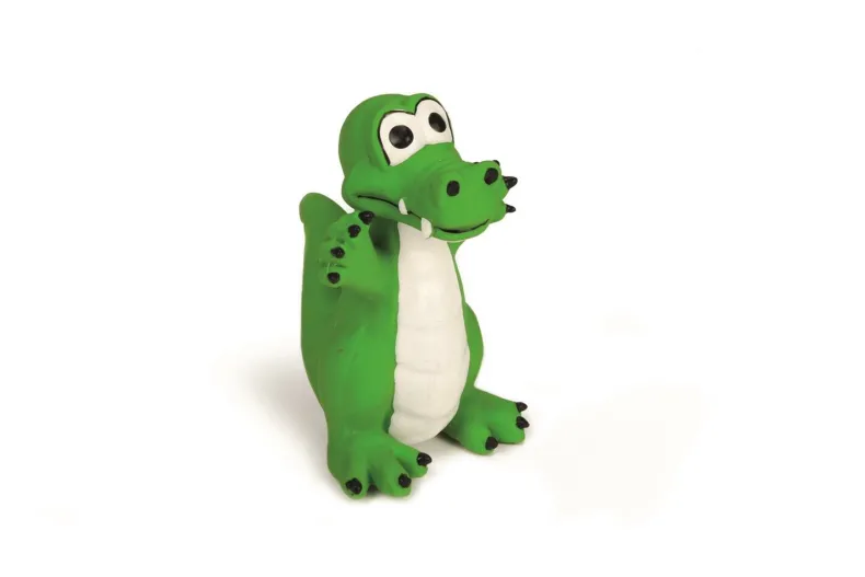 Latex krokodil groen 12 cm