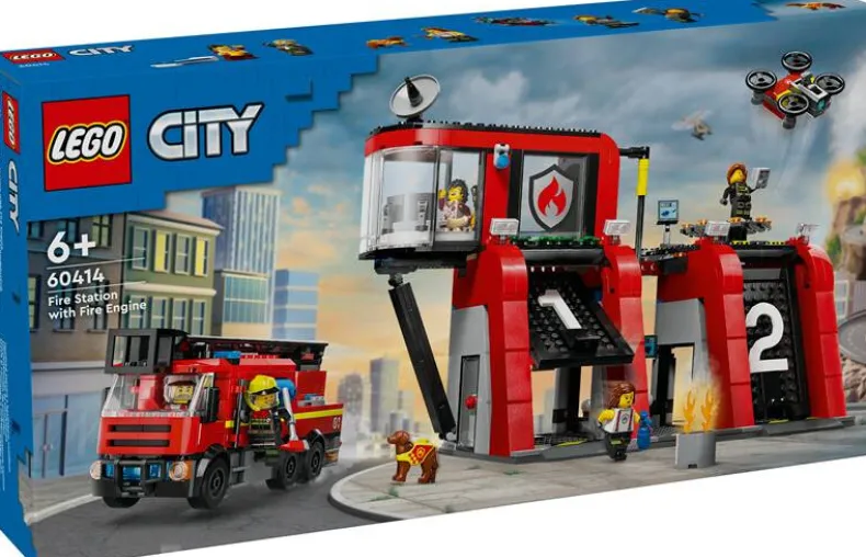 LEGO City 60414 Brandweerkazerne en brandweerauto