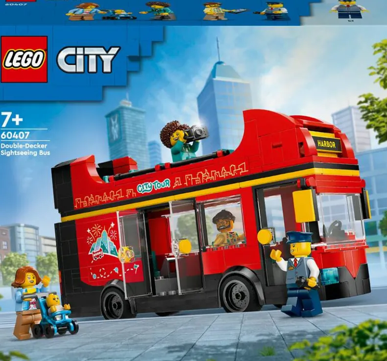 LEGO City 60407 Toeristische rode dubbeldekker
