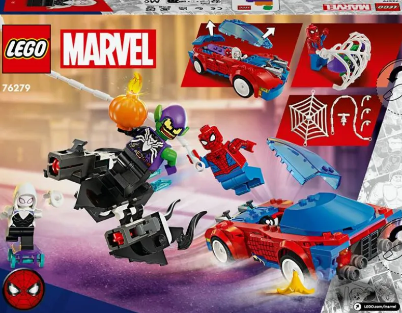 LEGO Marvel 76279 Spider-Man racewagen en Venom Green Goblin