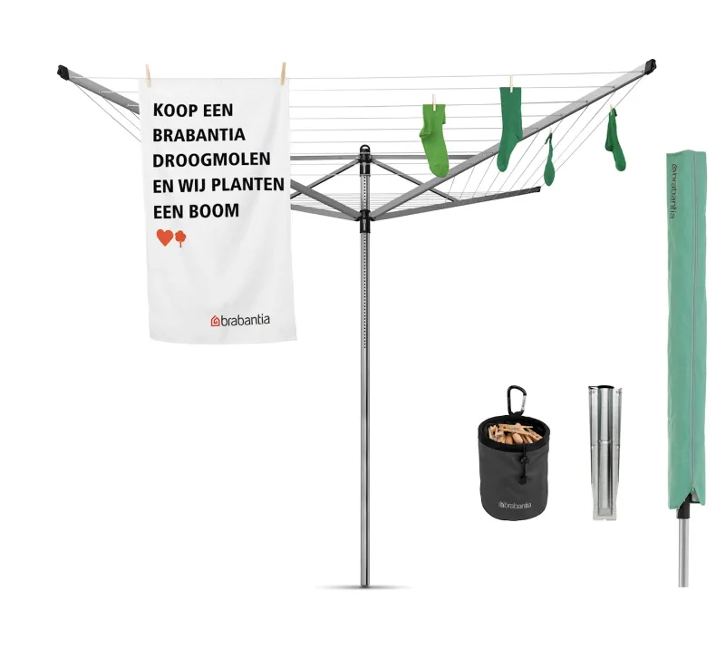 Liftomatic 50 m met anker, hoes en wasknijpertasje