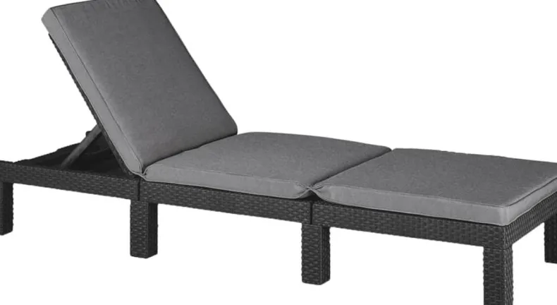 Ligbed Daytona wicker grafiet 195x64x22 cm