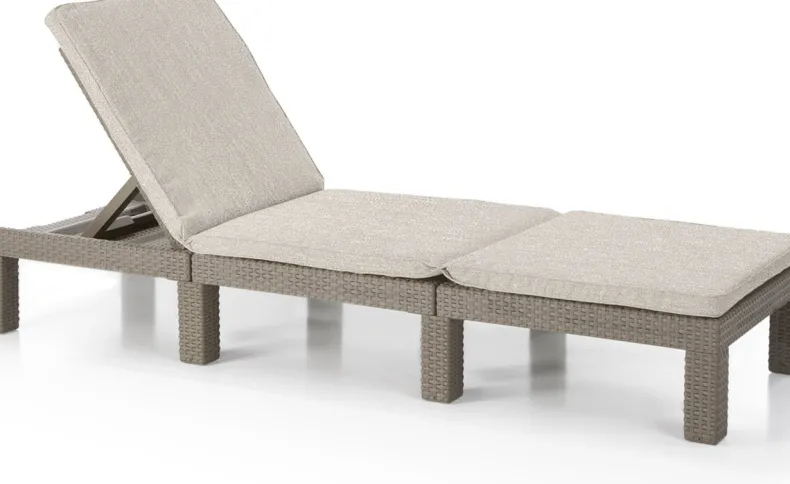 Ligbed Daytona wicker cappucino 195x64x22 cm