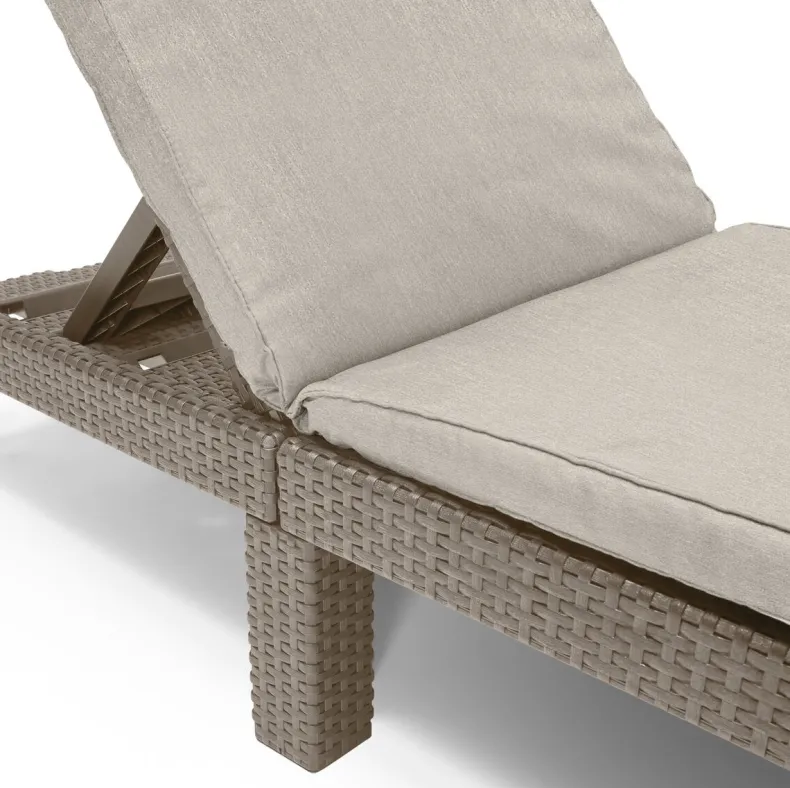 Ligbed Daytona wicker cappucino 195x64x22 cm