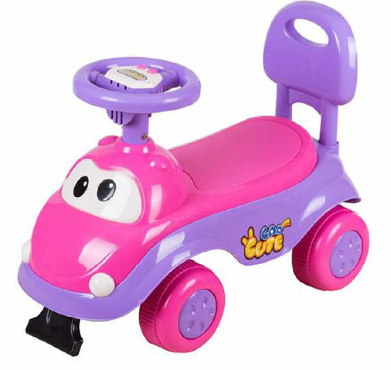 Loopauto paars-roze met geluid