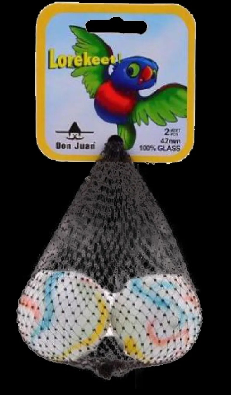 Lorekeet knikkers 2 stuks