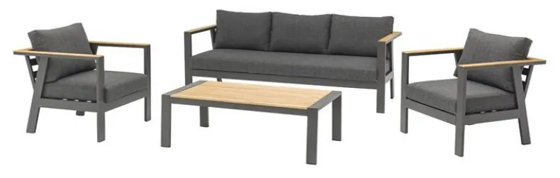 Loungeset Jovi - Aluminium - Antraciet