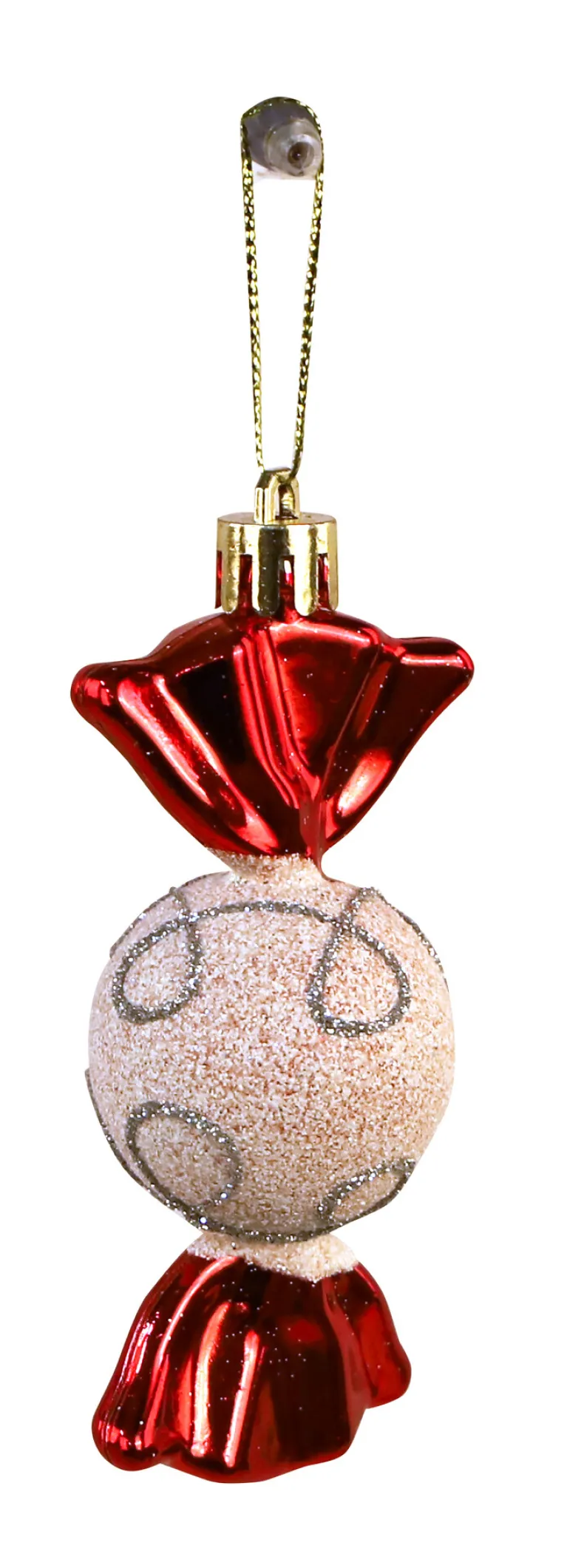 4x kerstornament snoepjes