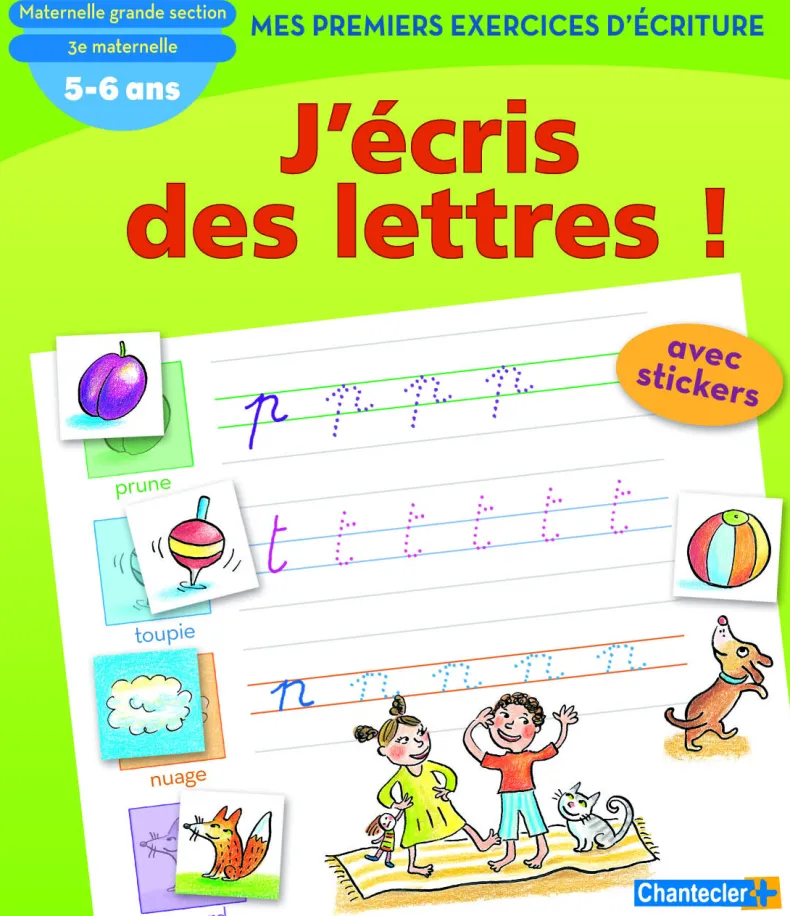 Mes premiers exercices d'écriture: des lettres