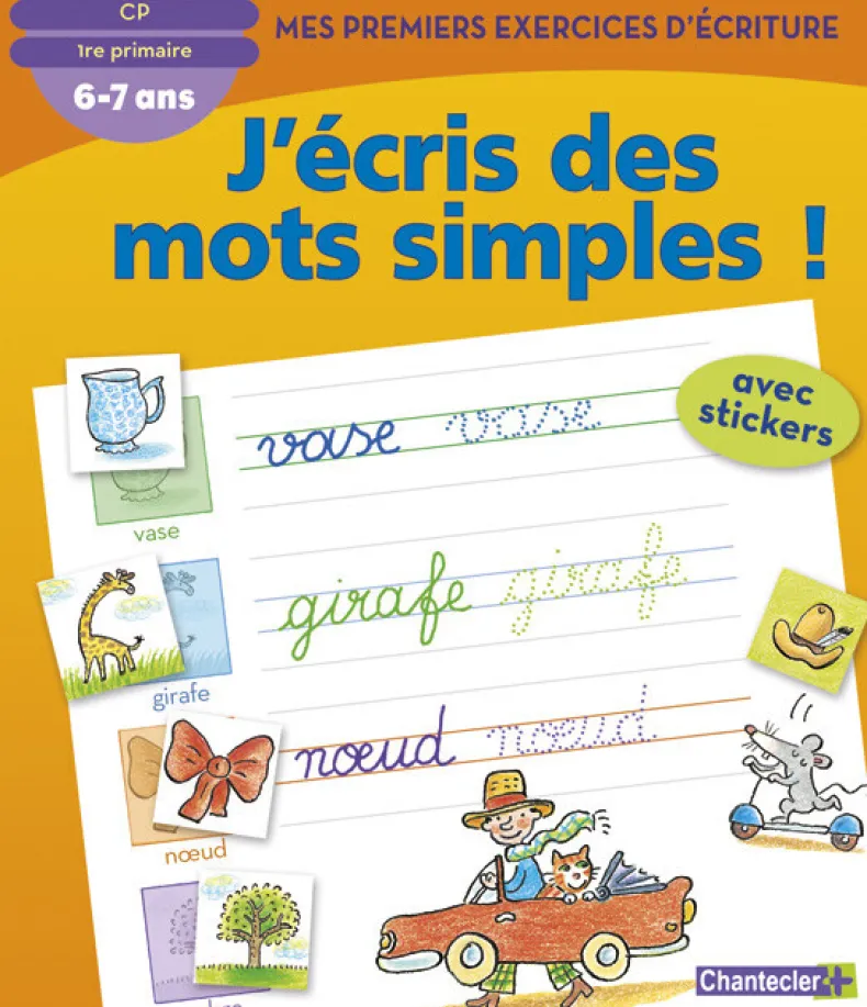 Mes premiers exercices d'écriture: des mots simples