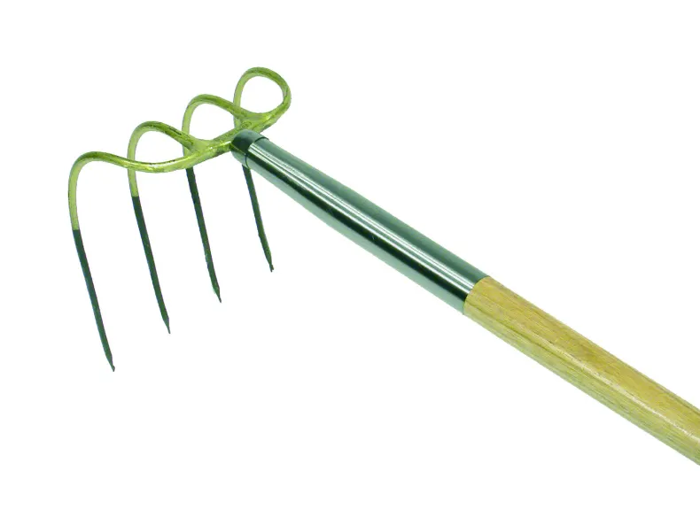 Mesthaak 4 tanden met stift en bol steel