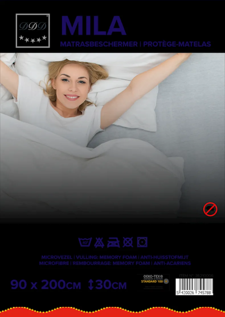 Mila matrasbeschermer microvezel 90 x 200 cm