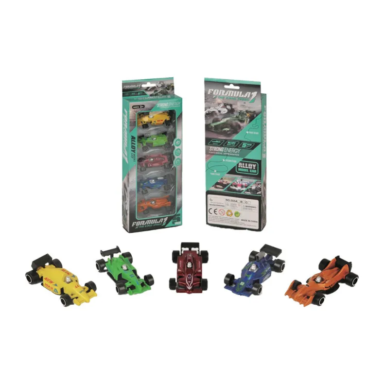 Mini Racewagens 5 stuks