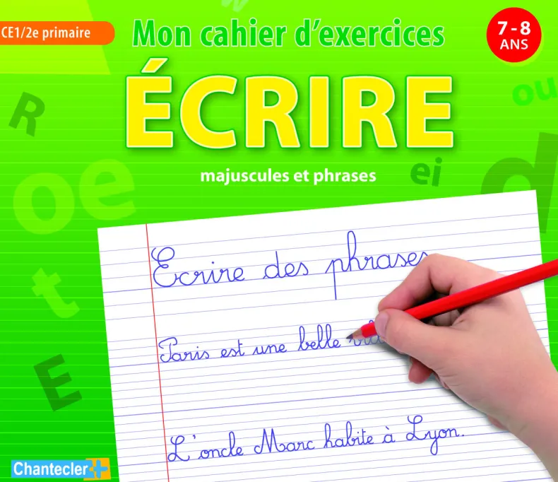 Mon cahier d'excercices écrire
