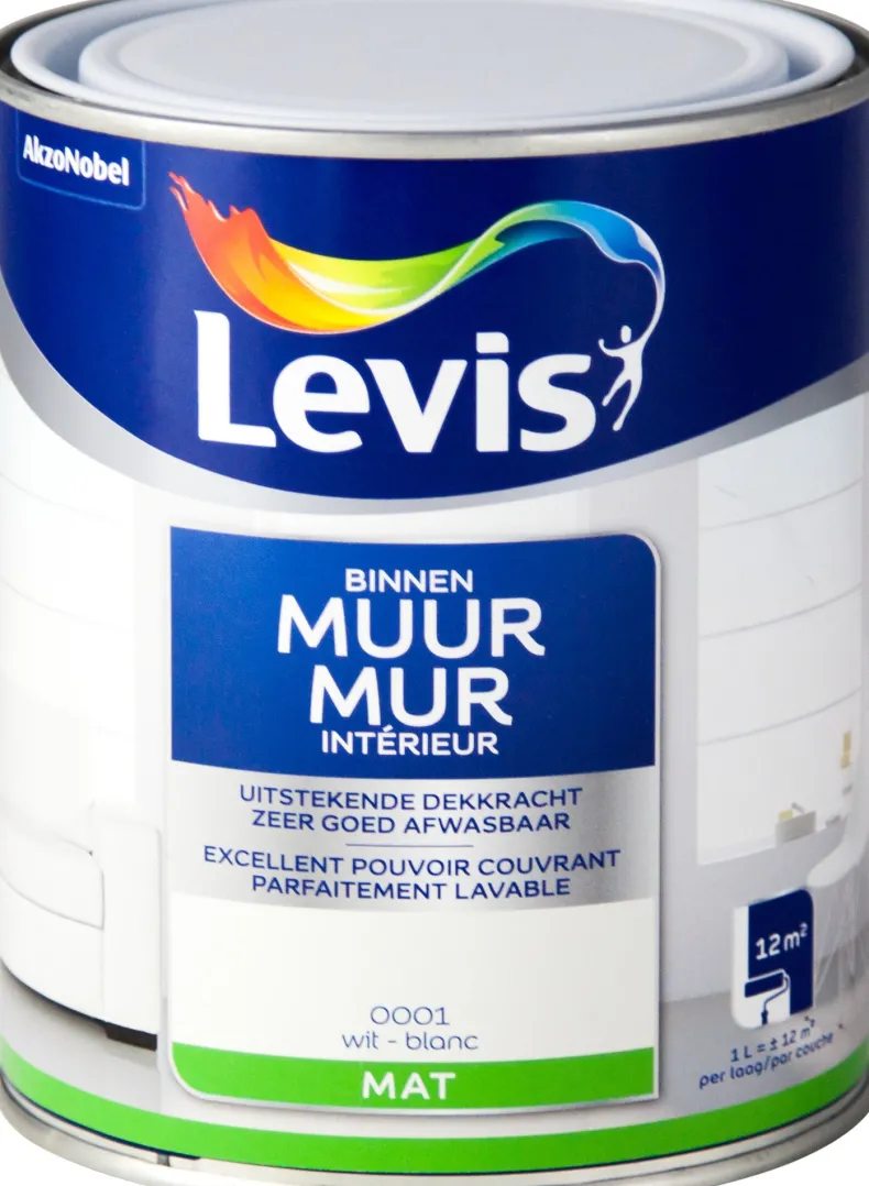 Muur latex wit 1 l