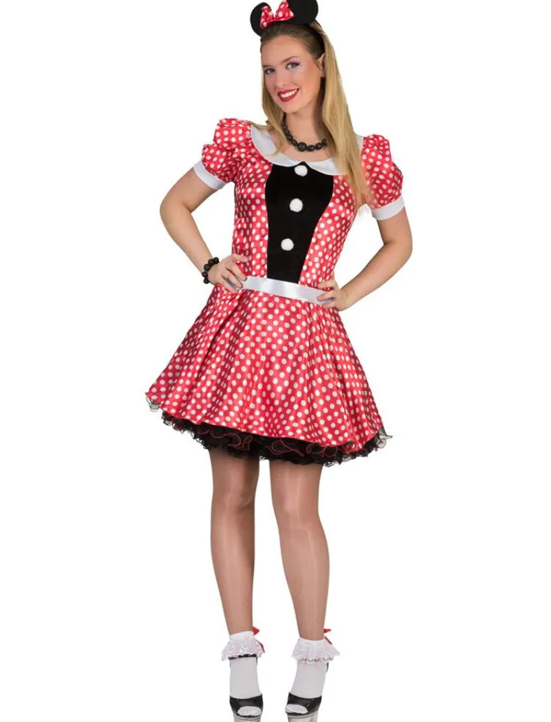 Verkleedjurk Minnie Muis Rood Polkadot - Maat 44/46