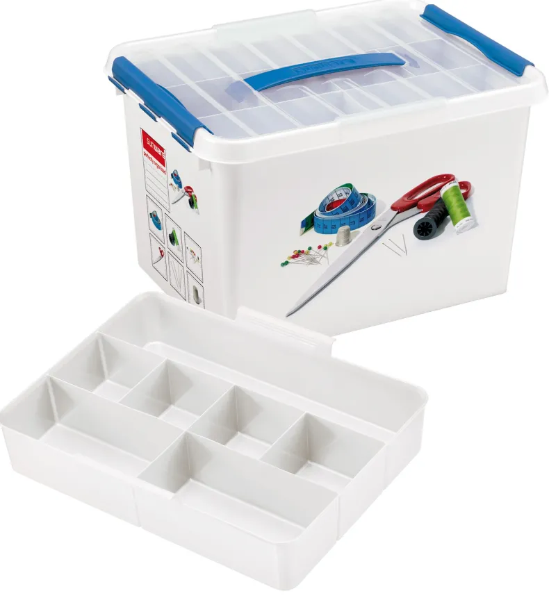 Naaibox met inzet met vakverdeling 22 L