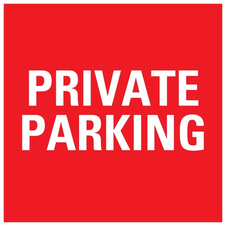 Pictogram bord private parking 20 x 20 cm
