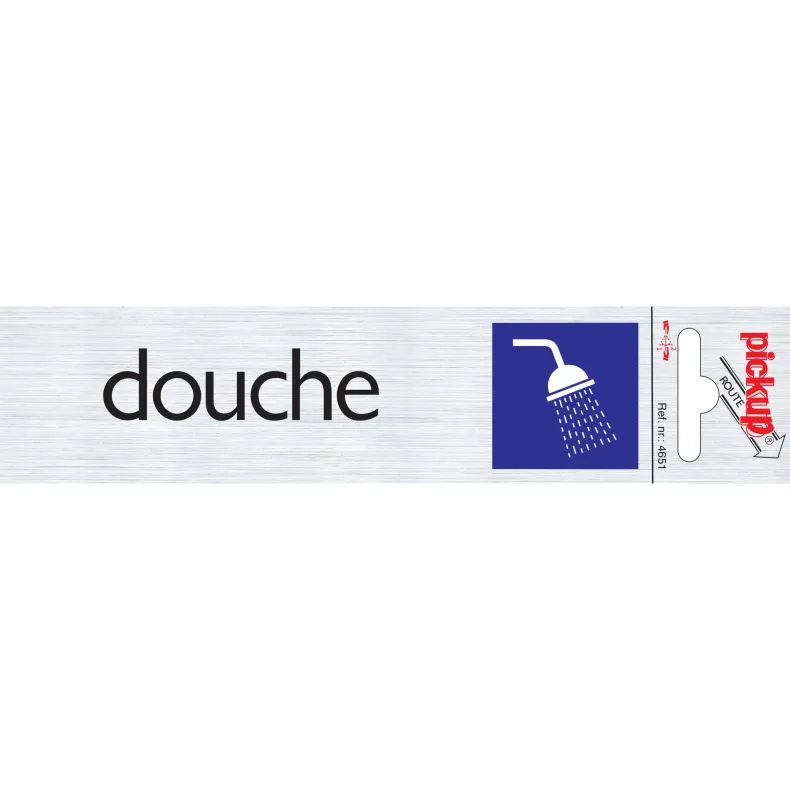 Pictogram douche aluminium 16,5 x 4,4 cm