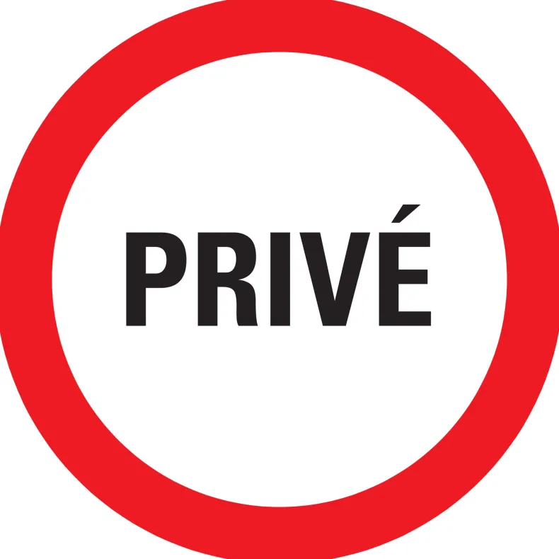 Pictogram privé Ø 18 cm