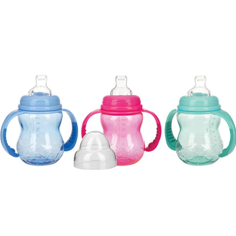 Oefenfles uit Tritan™ met tuit - brede hals - 240ml - 6m+