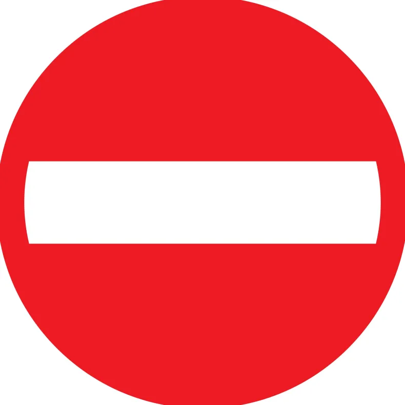 Pictogram verboden toegang Ø30 cm