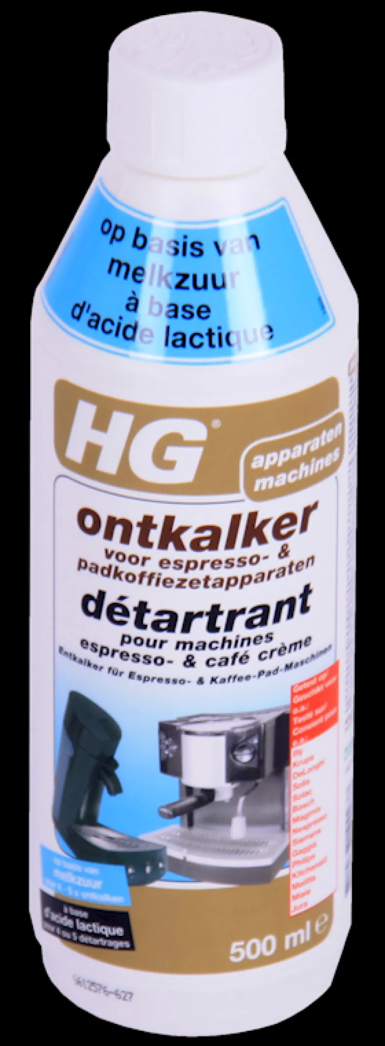 Ontkalker espresso- en padkoffiezetapparaten