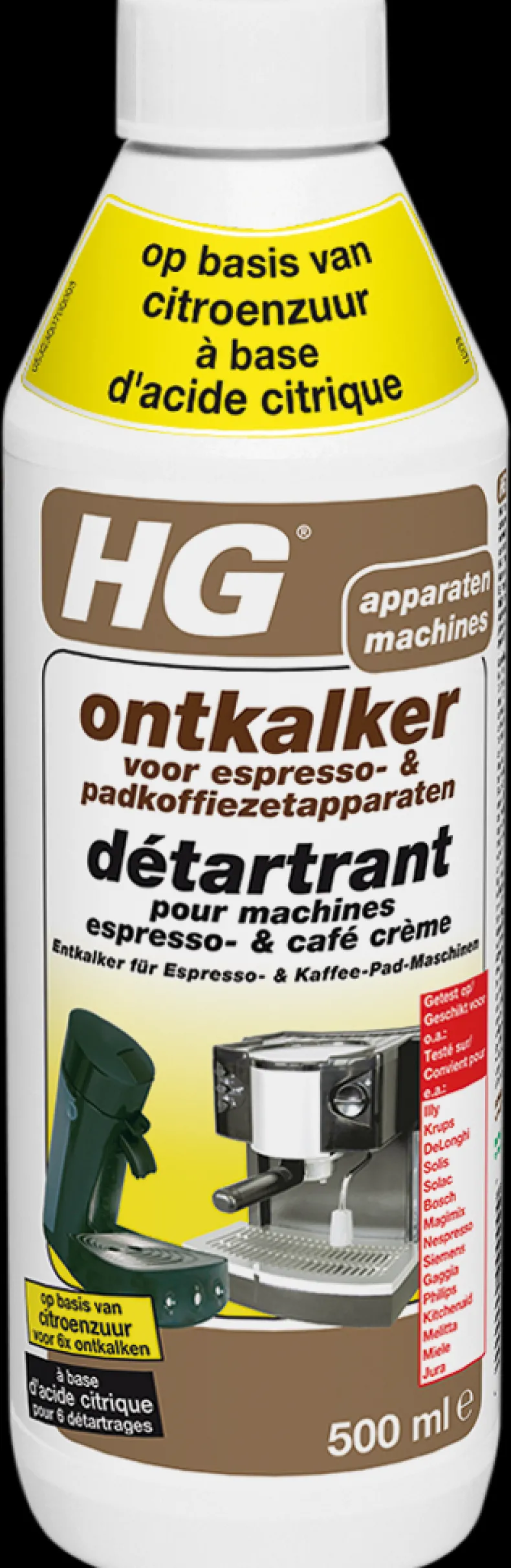 Ontkalker voor espresso- en koffiezetapparaten 0,5 L
