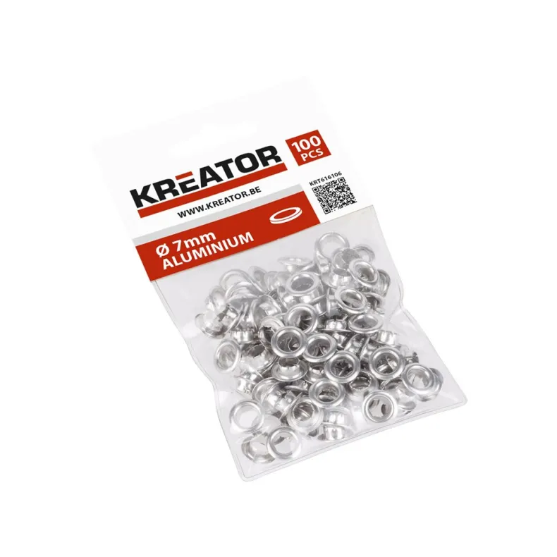 Oogjes aluminium 7 mm 120 stuks