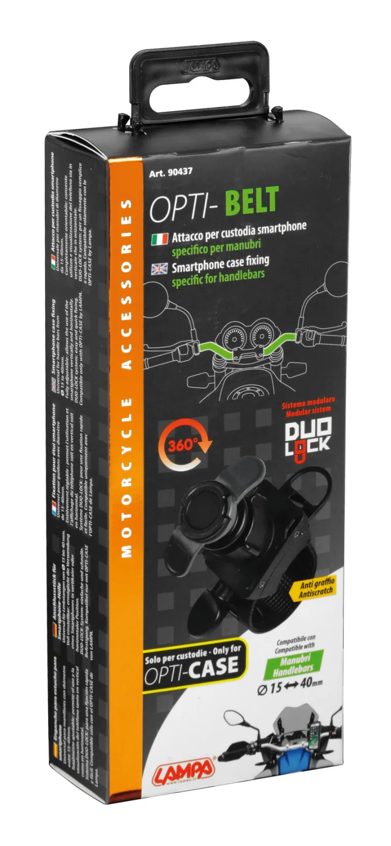 OPTI-CASE Stuur Bevestiging Ø 15->40mm