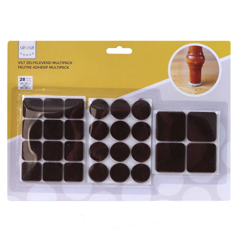zelfklevend vilt bruin 28 stuks mix