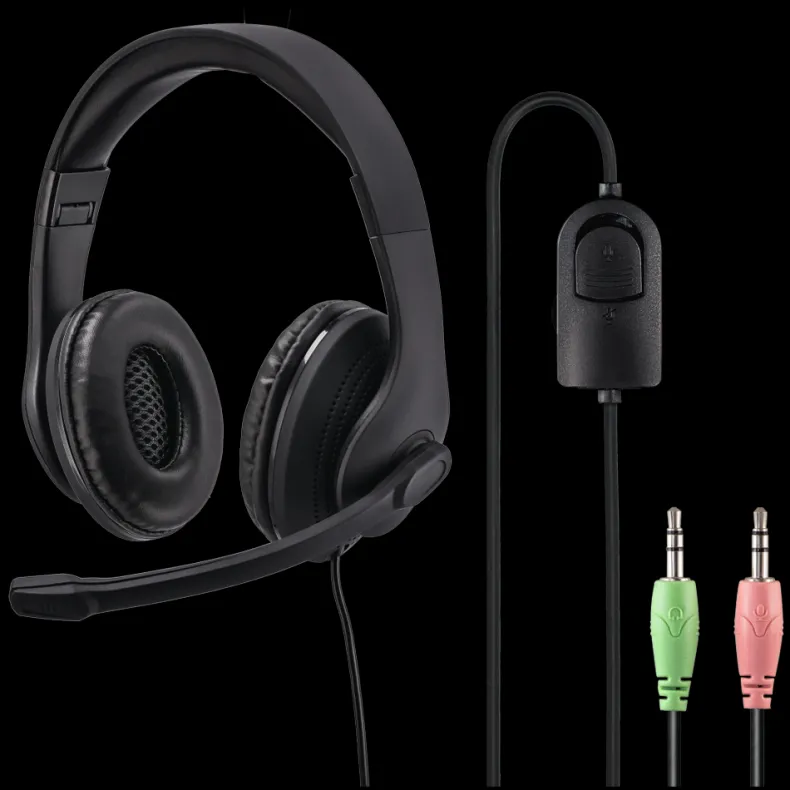 PC-Office-headset "HS-P200" stereo - zwart