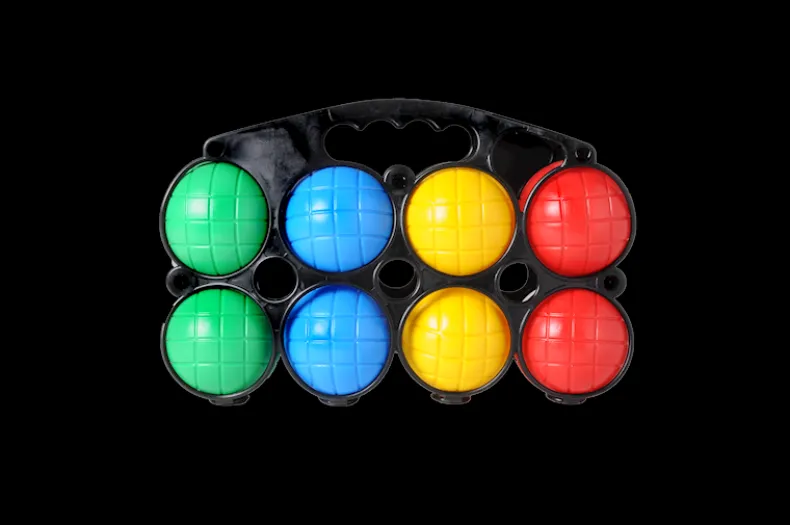 Petanqueballen 8 stuks plastiek