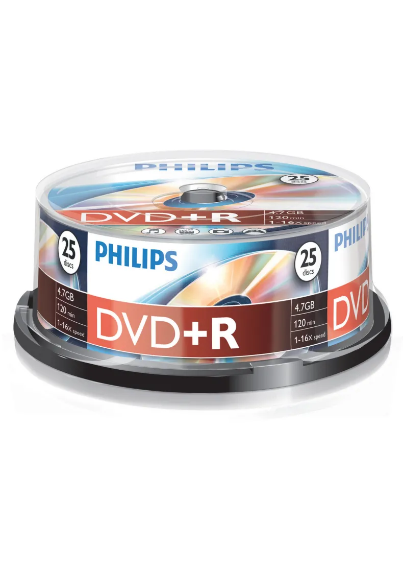 Philips DVD+R 4,7 GB 16x spindle 25 stuks