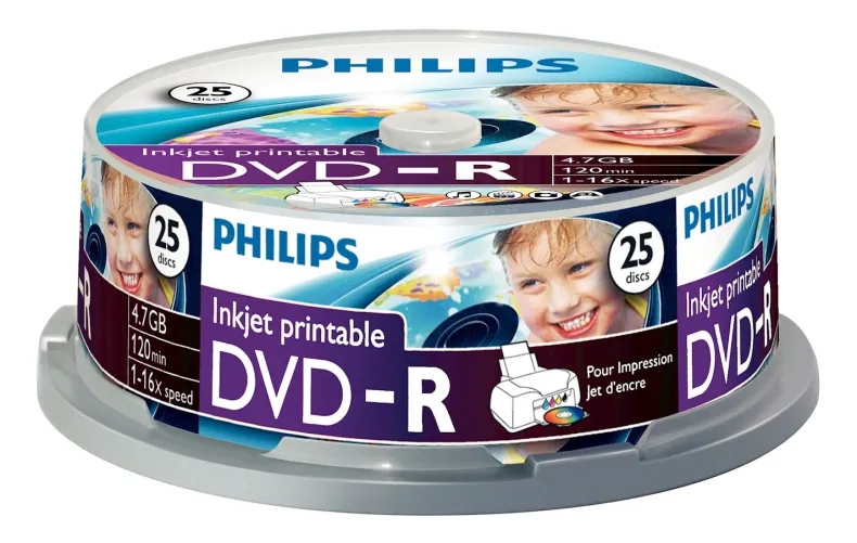 Philips DVD-R 4,7 GB 16x print 25 stuks