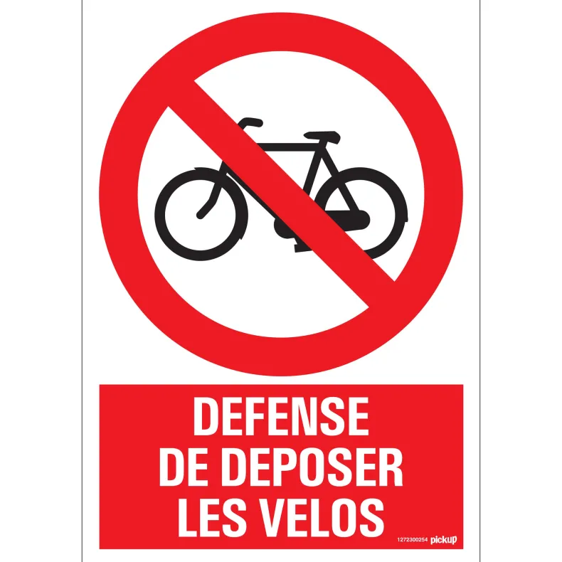 Pictogram défense vélos 23 x 33 cm