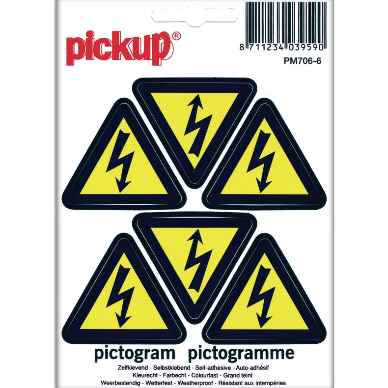 Pictogram elektrische spanning 10 x 10 cm